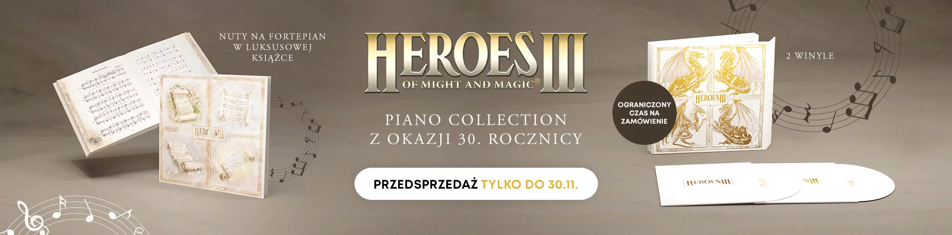 Heroes of Might & Magic III - Piano Collections (30th Anniversary) na 2x LP