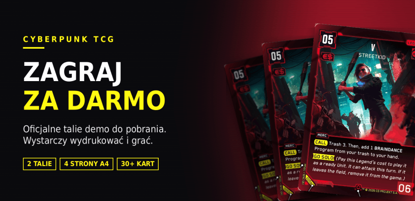 Zagrajcie w Cyberpunk TCG za darmo: oficjalne decki demo do pobrania