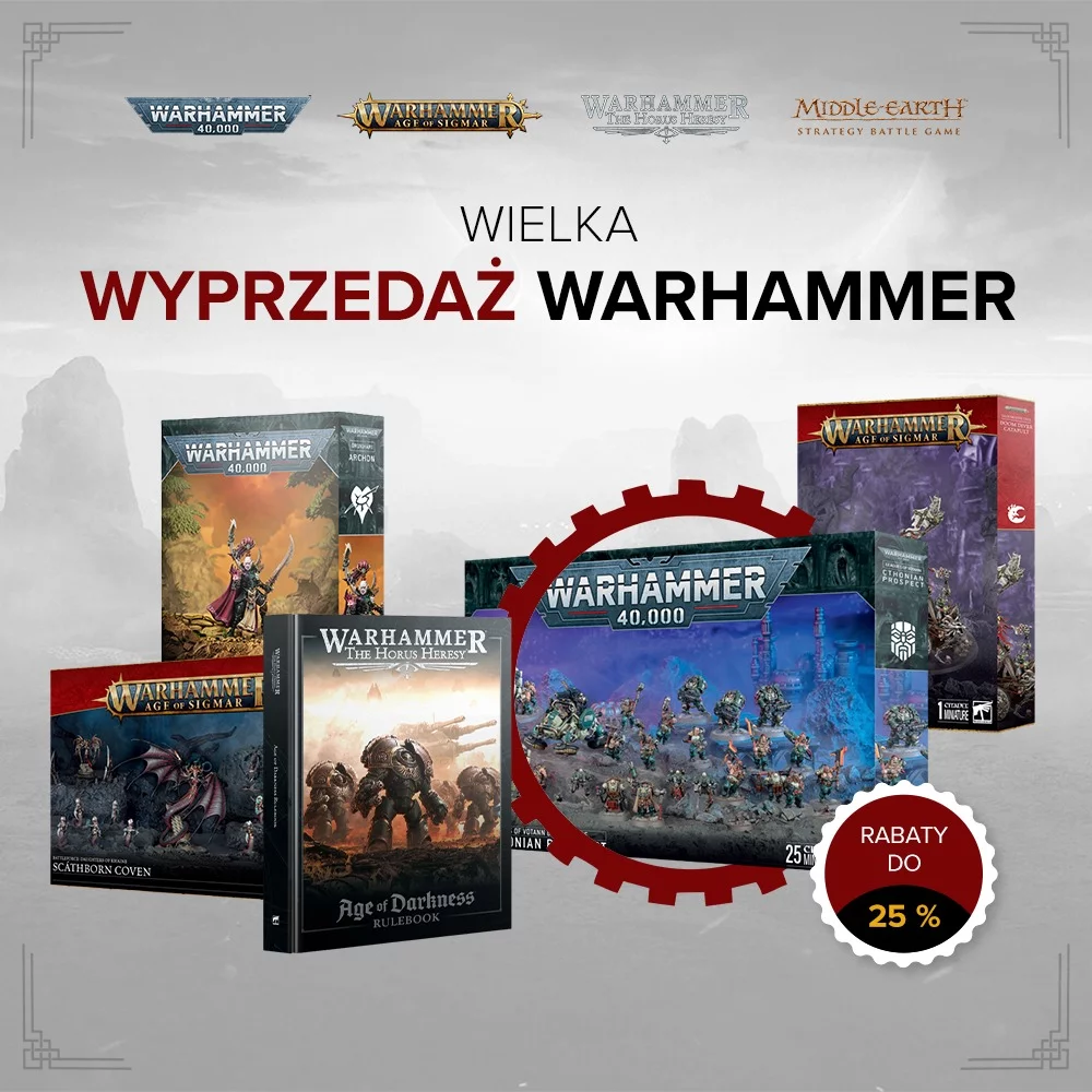 Warhammer, Warhammer40k, AgeOfSigmar, HorusHeresy, Figurki, GryFigurkowe, Wyprzedaż, Promocja, Zniżki, xzonepl