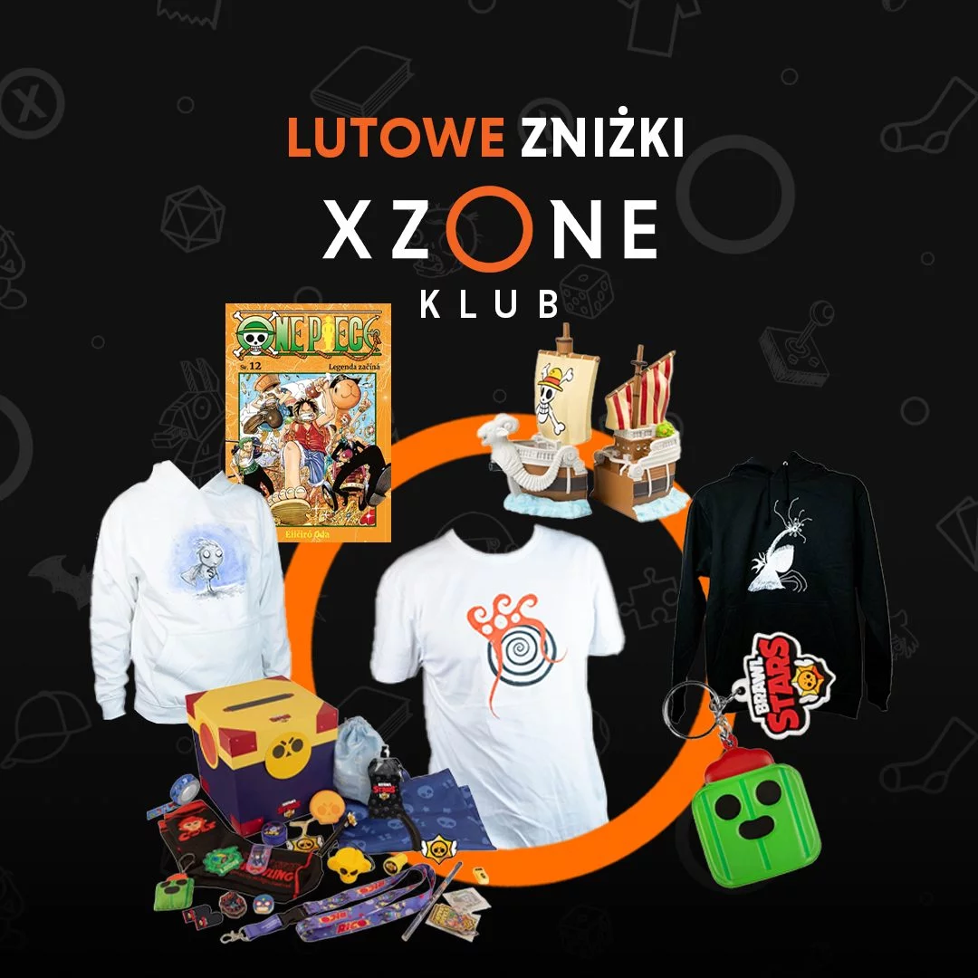 XzoneKlub, KlubXzone, Promocja, KodyRabatowe, GryUżywane, Merch, TimBurton, OnePiece, BrawlStars, xzonepl