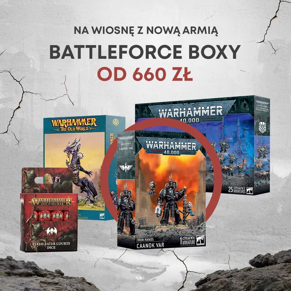 Warhammer40k, AgeOfSigmar, HorusHeresy, TheOldWorld, LegionsImperialis, GamesWorkshop, Battleforce, Wargaming, Figurki, Promocja, xzonepl