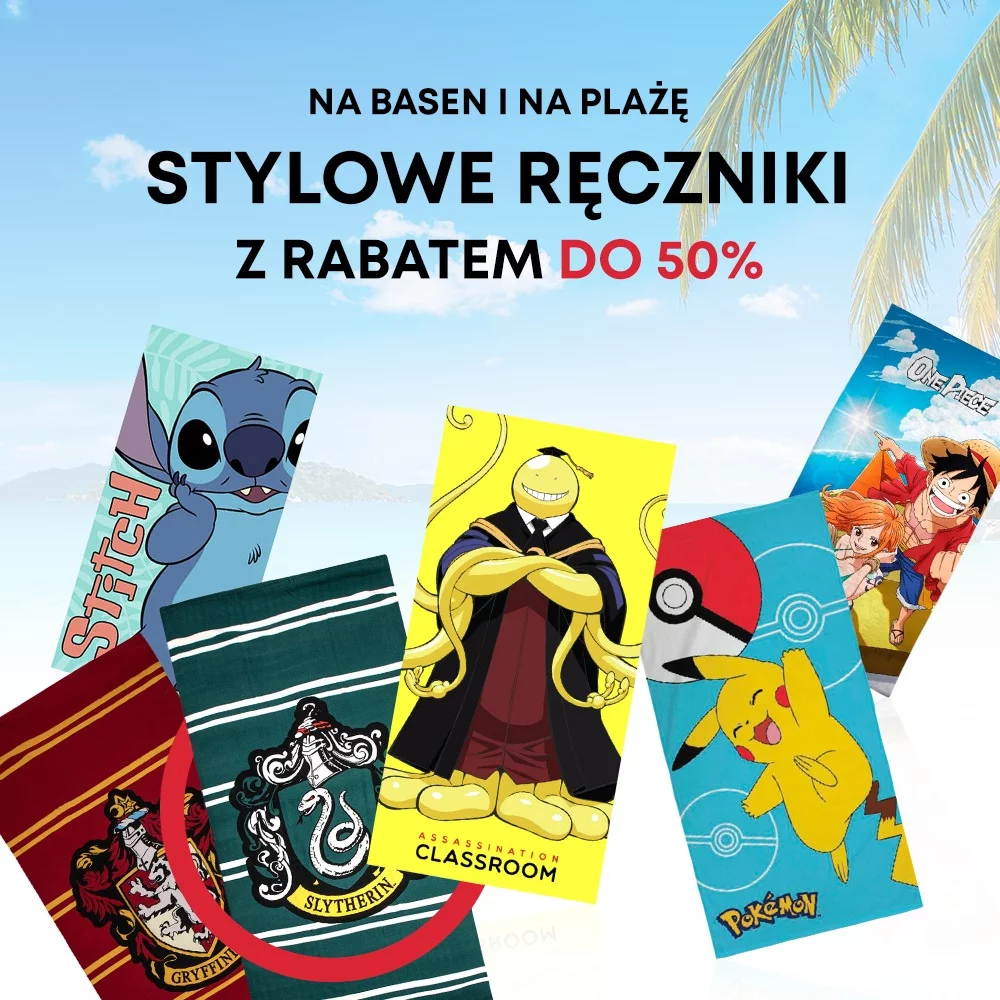 onepiece, pokemon, stitch, ręcznik, lato, xzonepl