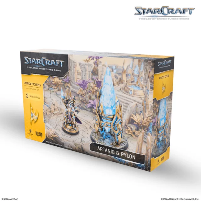Desková hra StarCraft - Tabletop Miniature Game - Jim Raynor & Point Defense Drone - Hero Expansion Set (2 figurky) dupl
