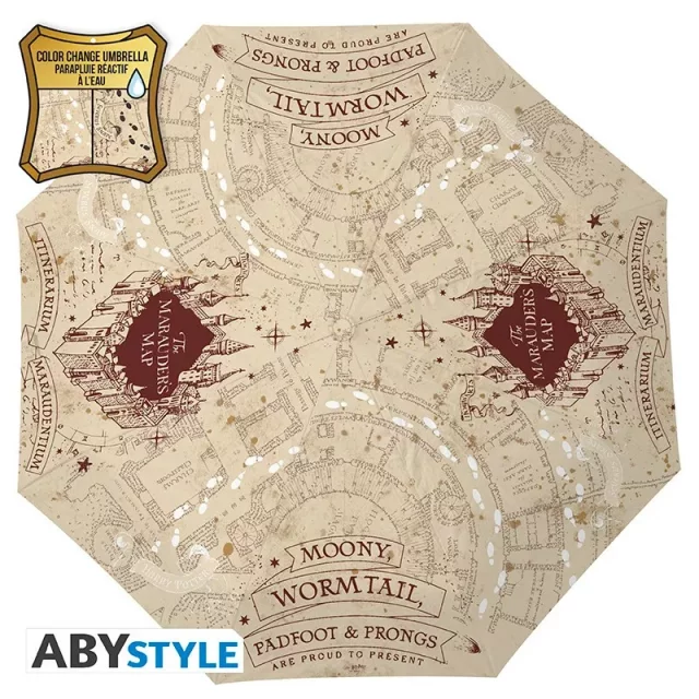 Parasol Harry Potter - The Marauder's Map (zmieniający kolor)