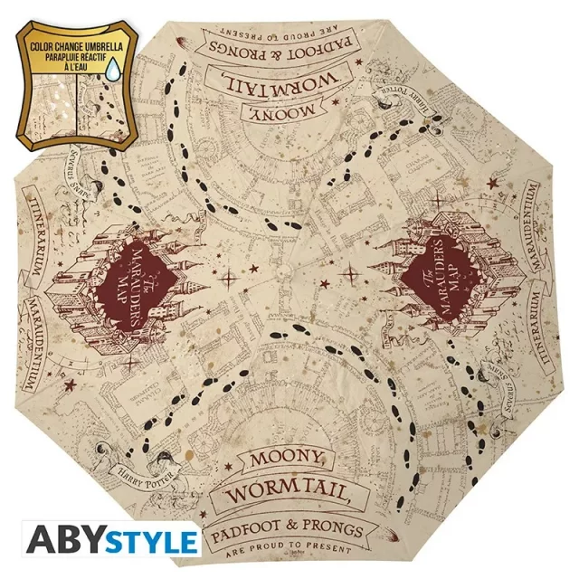 Parasol Harry Potter - The Marauder's Map (zmieniający kolor)