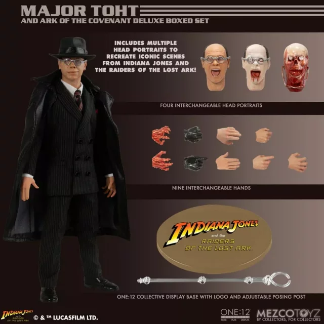 Figurka Indiana Jones - Major Toht i Arka Przymierza Zestaw Deluxe (Mezco)