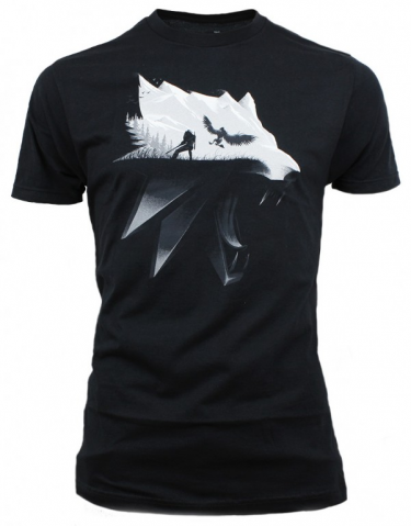 The Witcher 3 Koszulka - Wolf Silhouette