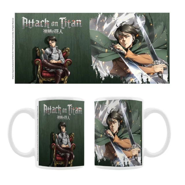 Hrnek Attack on Titan - Chibi Trio dupl