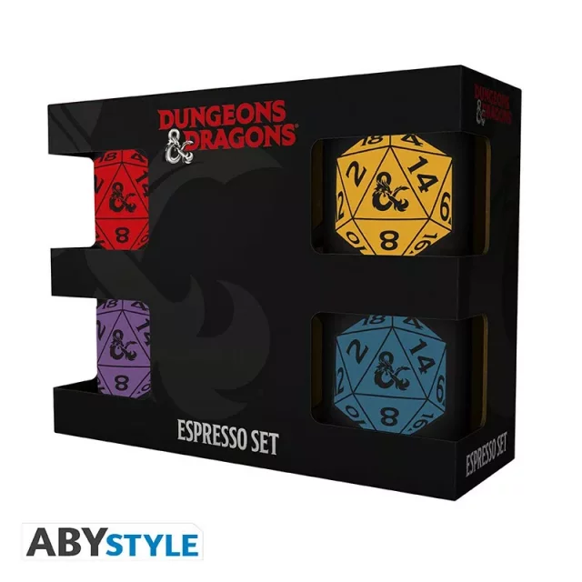 Zestaw kubków Dungeons & Dragons - Dice Espresso - 4 szt.