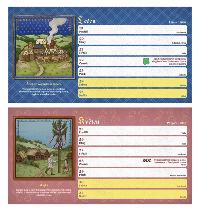 Kalendář Kingdom Come: Deliverance II 2026 (nástěnný) CZ dupl