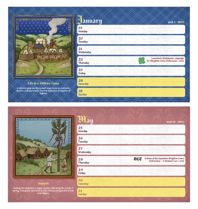 Kalendář Kingdom Come: Deliverance II 2026 (stolní) CZ dupl