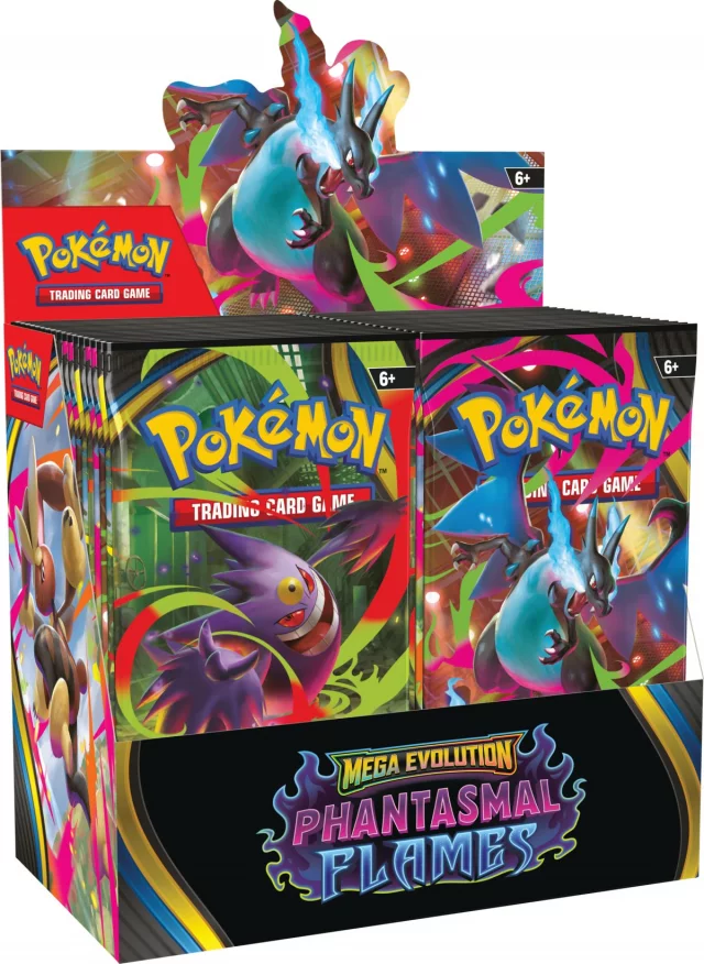 Karetní hra Pokémon TCG: Mega Evolution - Phantasmal Flames Booster (10 karet) dupl