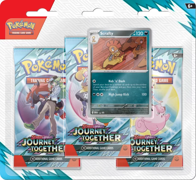 Karetní hra Pokémon TCG: Scarlet & Violet - Journey Together 3-Pack Blister booster (Yanmega) dupl