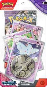 Karetní hra Pokémon TCG: Scarlet & Violet Temporal Forces - Premium Checklane Blister booster (Baxcalibur) dupl