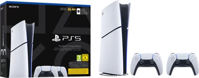 Konsola PlayStation 5 Slim 825 GB - Biała + 2x DualSense (Digital Edition) - Konsola do gier