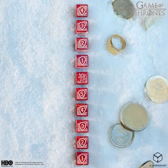 Kostky Game of Thrones - Lannister (8 ks) dupl