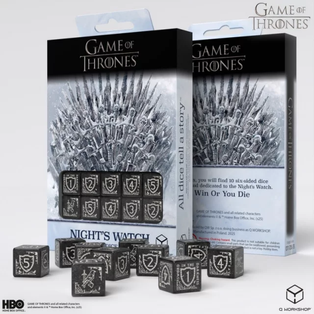 Kostky Game of Thrones - Nights Watch (8 ks) dupl