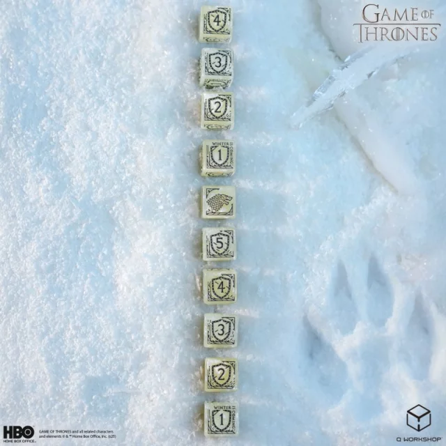 Kostky Game of Thrones - Stark (8ks) dupl
