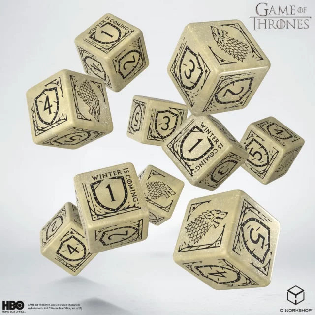Kostky Game of Thrones - Stark (8ks) dupl