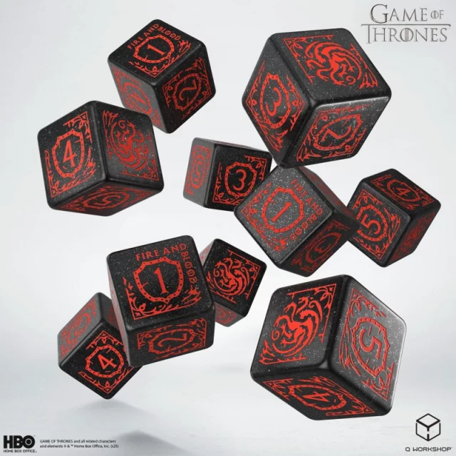 Kostky Game of Thrones - Targaryen (8 ks) dupl