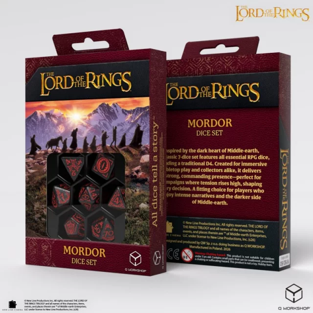 Kostky Lord of the Rings - Mordor (7 ks) - Q-Workshop