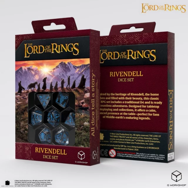 Kostky Lord of the Rings - Rivendell Water (7 ks) - Q-Workshop