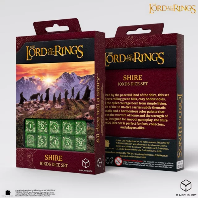 Kostky Lord of the Rings - Shire (10 ks) - Q-Workshop
