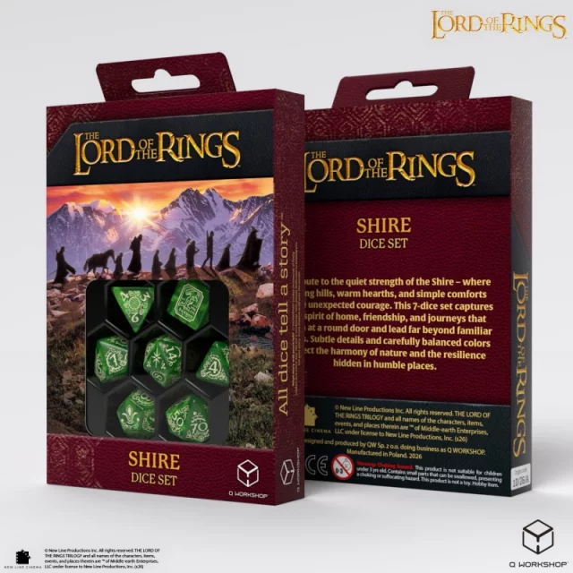 Kostky Lord of the Rings - Shire (7 ks) - Q-Workshop