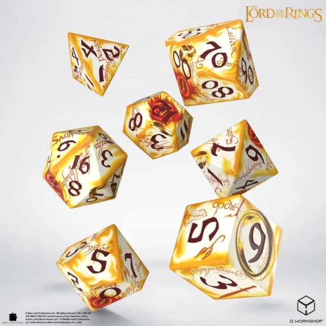 Kostky Lord of the Rings - Whitefire Radiance (7 ks) - Q-Workshop