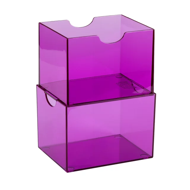 Krabička na karty Dragon Shield - Clear Purple (Strongbox 100+) - Pudełko na karty