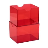 Pudełko na karty Dragon Shield - Clear Red (Strongbox 100+) - Pudełko na karty