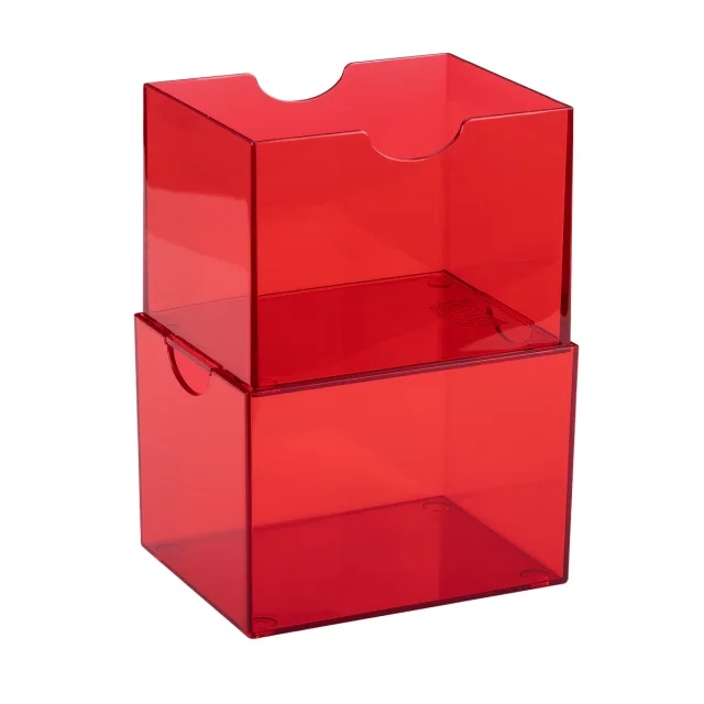 Krabička na karty Dragon Shield - Clear Red (Strongbox 100+) - Pudełko na karty
