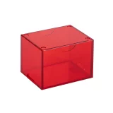 Pudełko na karty Dragon Shield - Clear Red (Strongbox 100+) - Kolekcjonerska gra karciana TCG