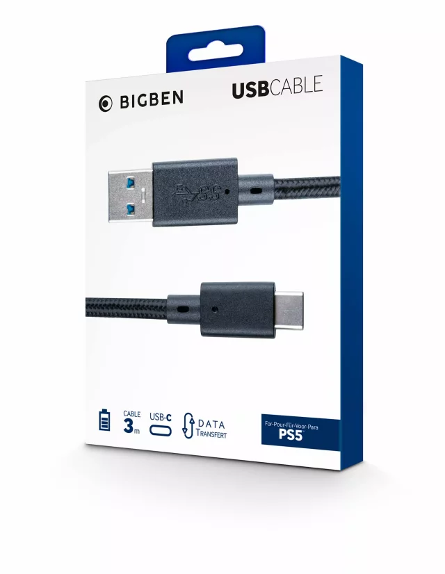 Nabíjecí kabel USB-C 3m (bílý) (PremiumCord) dupl