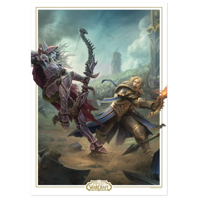 Art Print World of Warcraft - Limited Edition Sylvanas vs Anduin Wrynn - Plakat