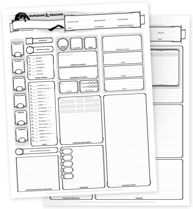 Pořadač Dungeons & Dragons - Character Sheets (2024) dupl