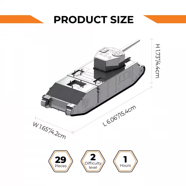 Zestaw do składania World of Tanks - TOG2 (metalowy)