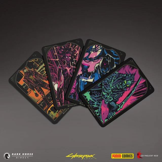 Tarotové karty Cyberpunk 2077 - The Official Tarot Deck & Guidebook (karty + příručka)