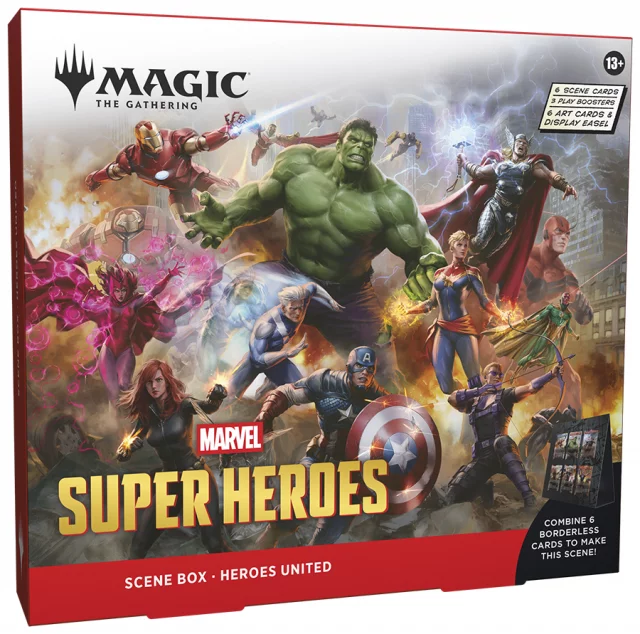 Zestaw Magic: The Gathering Marvel Super Heroes - Villains Unleashed Scene Box + Heroes United Scene Box - Magic The Gathering