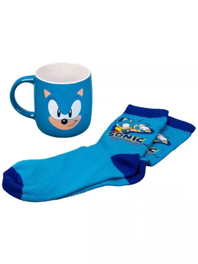 Dárkový set Sonic - sklenice, podtácek, klíčenka dupl