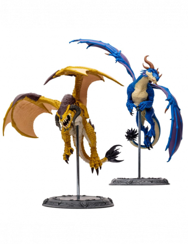 Figurka World of Warcraft - Blue Highland & Bronze Proto-Drake (McFarlane)