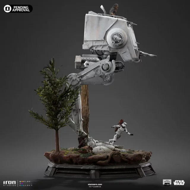 Statuetka Star Wars - AT-ST & Chewbacca (Iron Studios)