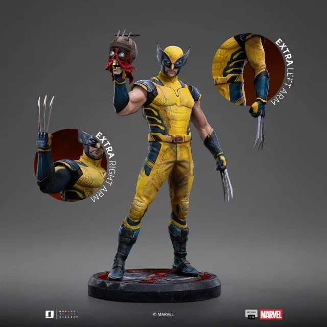 Statuetka Marvel - Wolverine & Deadpool Head (Iron Studios)
