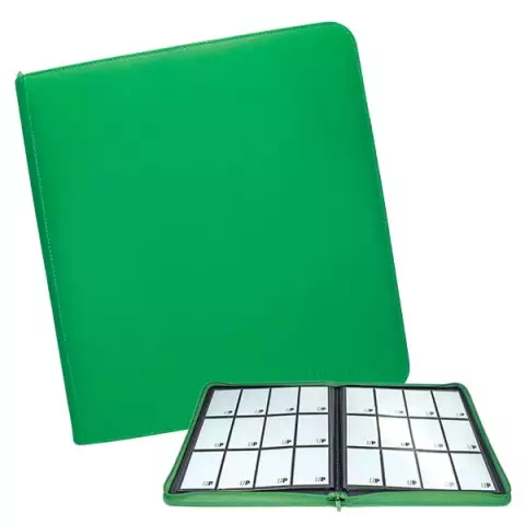 Album na karty Ultra PRO - 12-Pocket Zippered PRO-Binder - Green (480 kart)