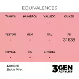 AK 3Gen (Sickly Pink - Acrylic) - farba bazowa, bladoróżowy - AK-Interactive