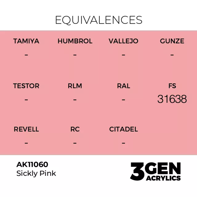AK 3Gen (Sickly Pink - Acrylic) - farba bazowa, bladoróżowy - AK-Interactive