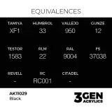 AK 3Gen (Black - Intense) - farba bazowa, czarna - Gra planszowa