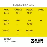 AK 3Gen (Lemon Yellow - Acrylic) - farba bazowa, cytrynowożółty - AK-Interactive