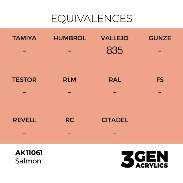 AK 3Gen (Salmon - Acrylic) - farba bazowa, łososiowy - AK-Interactive