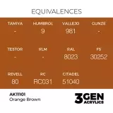 AK 3Gen (Orange Brown - Acrylic) - farba bazowa, pomarańczowo-brązowy - AK-Interactive